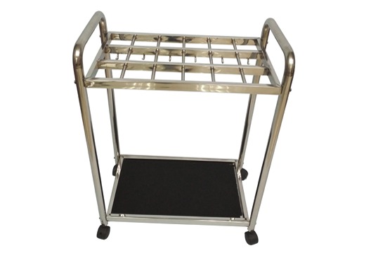 Stainless Steel Umbrella Stand for 18 Umbrellas with Black Felt