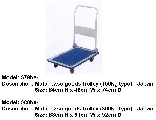 Metal base goods trolley