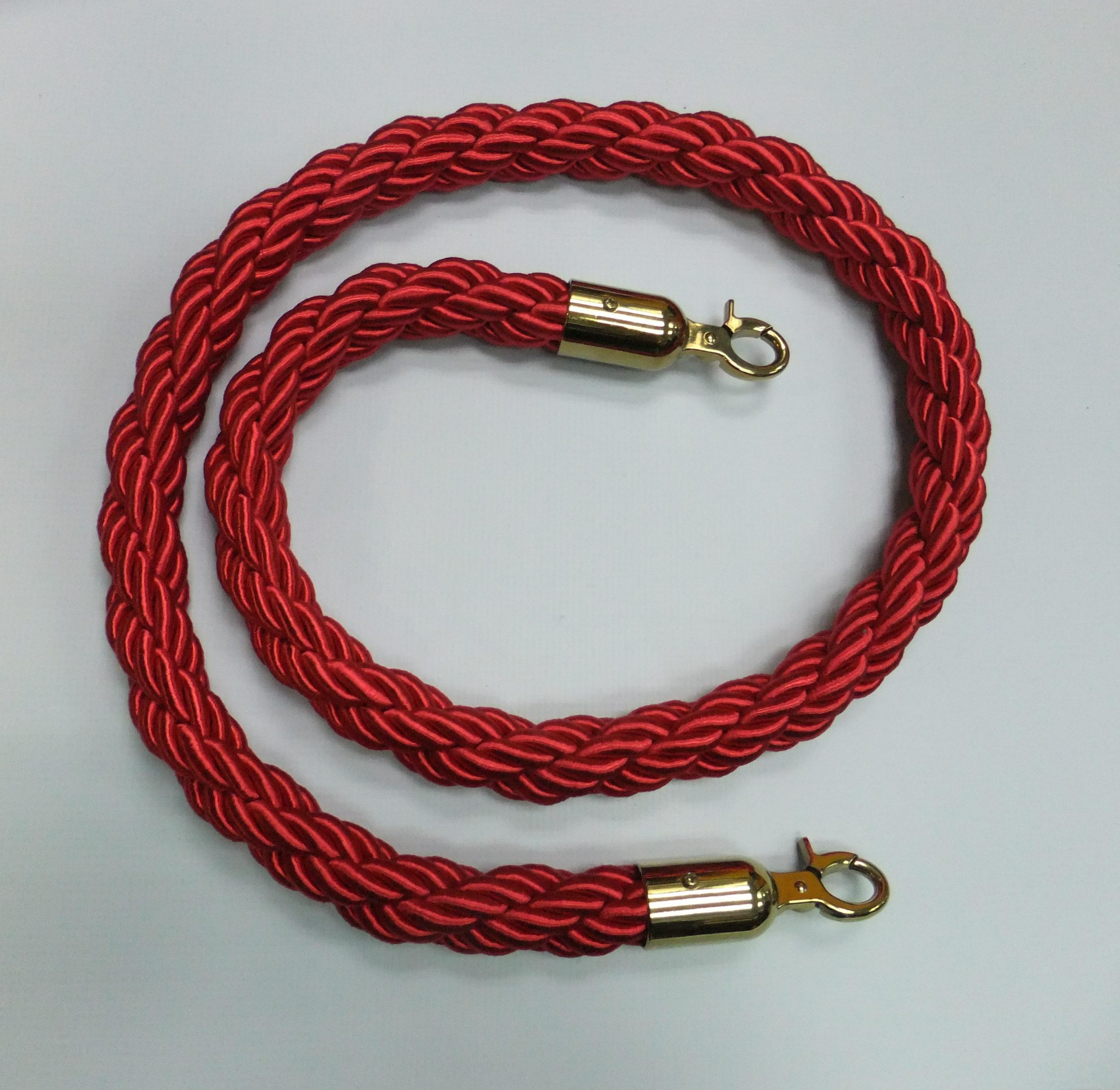 1.5 meter red braided rayon rope