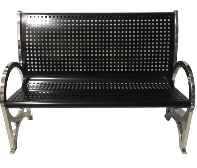 Black Epoxy Outdoor Bench