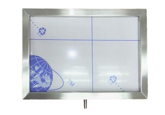 Stainless steel Horizontal A4 top slot frame with 2 pcs clear perspex