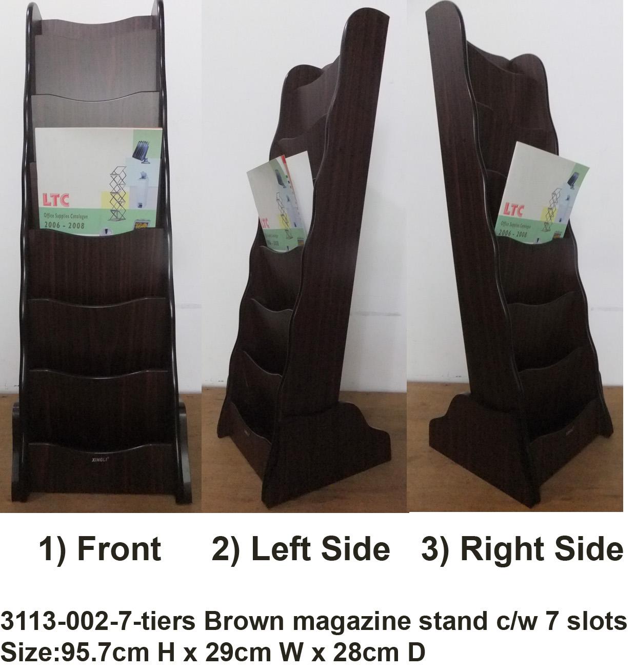 Brown magazine stand