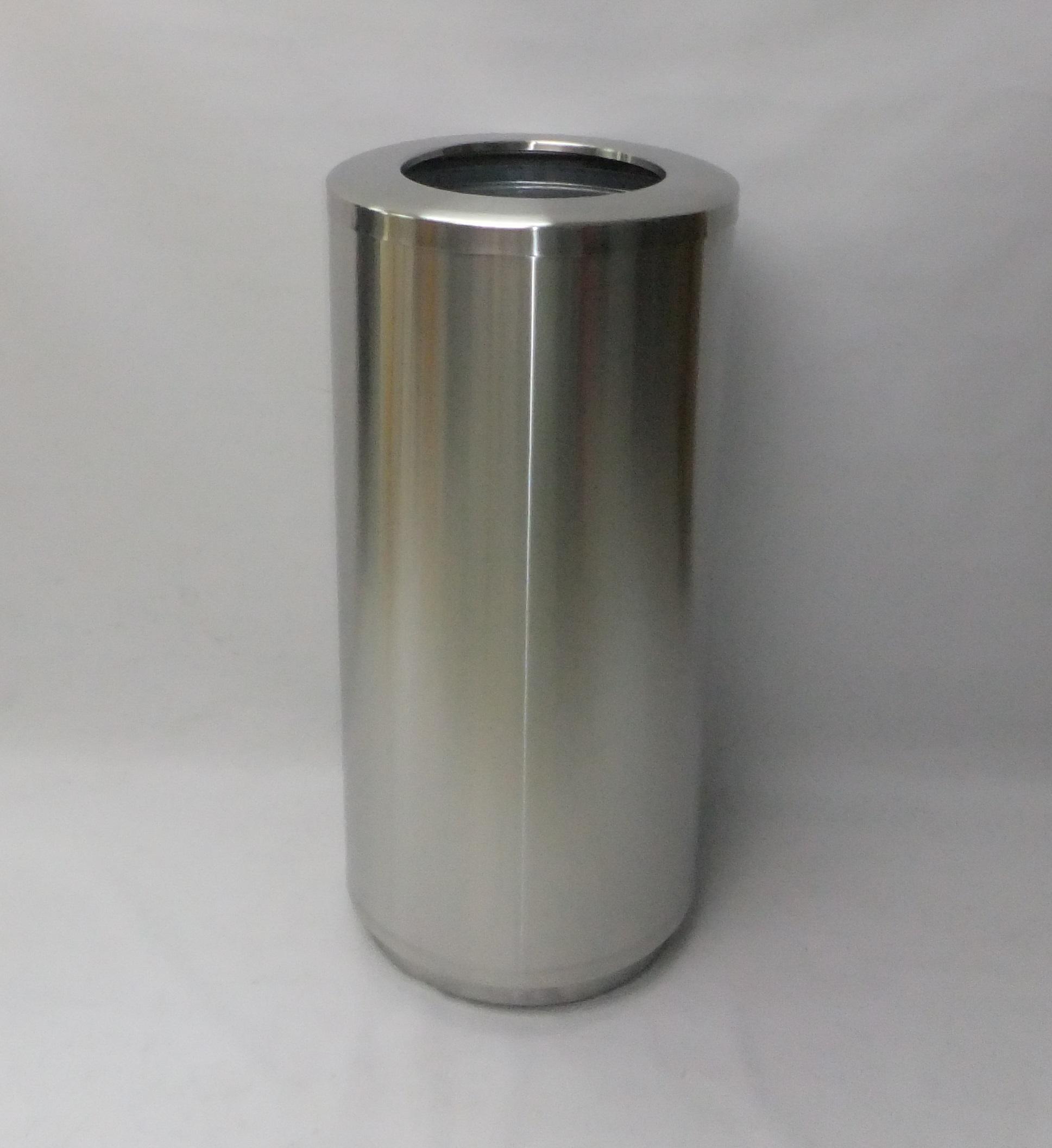 Round Stainless Steel Bin - 25cm Top Opening Cover