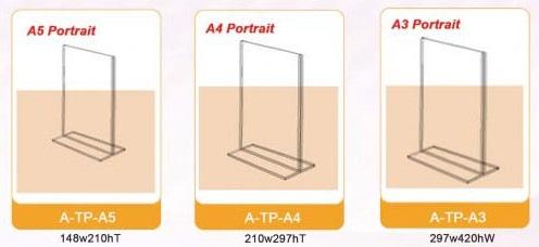 Vertical sign menu holder