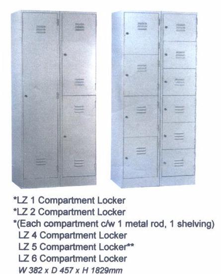 Epoxy compartment lockers