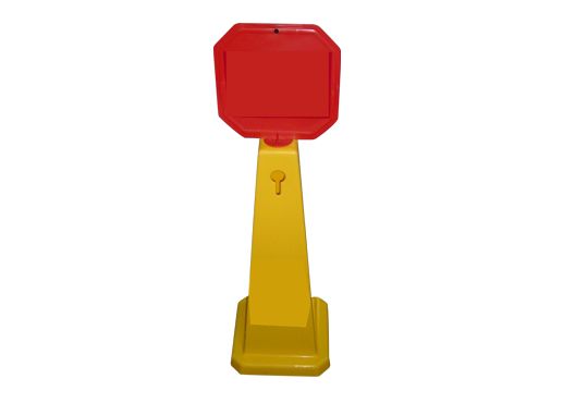 Yellow cone with squared base