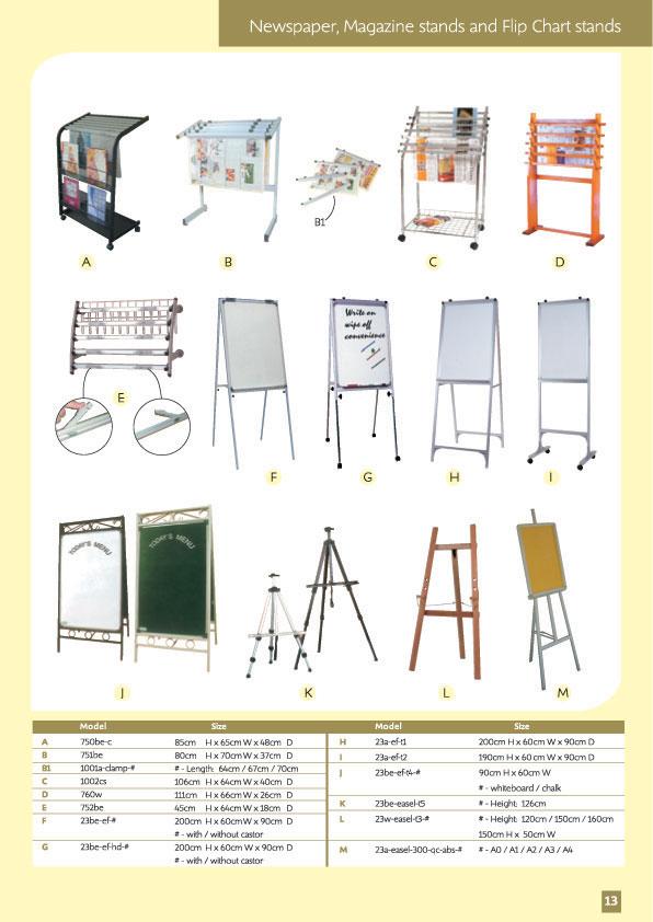 Newspaper, Magazine Stands & Flip Chart Stands Catalogue 01