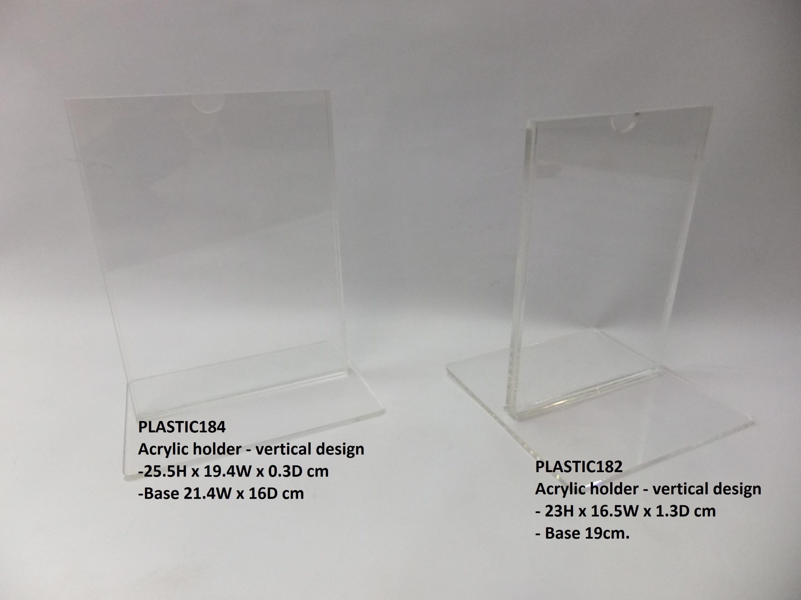 Acrylic Holder – Vertical Design – Top Opening – 5mm thick
